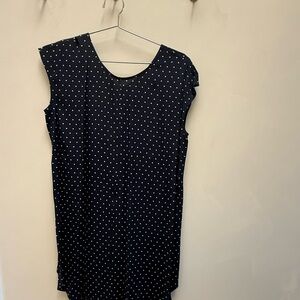 Madewell Navy Polka Dot Mini Dress